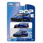POP RACE 1/64 pandem gr yaris, metallic blue