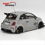 Top Speed 1/18 FIAT ABARTH 595 LB-WORKS X ABAS WORKS FIGHTERS SOLID GREY 2024 - Image 2