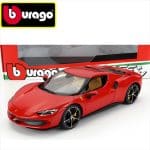 BBURAGO 1/18 2023 ferrari 296 gtb, red