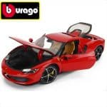 BBURAGO 1/18 2023 ferrari 296 gtb, red - Image 2