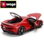 BBURAGO 1/18 2023 ferrari 296 gtb, red - Image 3