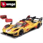 BBURAGO 1/43 2024 ferrari 499p #83 kubica/yifei/scarcman 24h le mans 2024, red/yellow/black