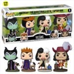 Funko Pop! 4-Pack Disney: Villains - Maleficent/Evil Queen/Cruella De Vil/Captain Hook Gows in the D