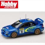 HOBBY JAPAN 1/64 1999 subaru impreza wrc #6 monte carlo, blue/yellow
