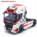 MAGAZINE MODELS 1/43 2016 iveco stralis hi-way truck *abarth*, white/red