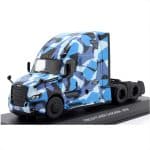 MAGAZINE MODELS 1/43 2018 freightliner cascadia truck, blue/camouflage