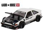 Mini GT 1/64 1983 toyota sprinter trueno ae86 kaido works imai racing v1, black/white