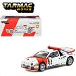 TARMAC 1/64 1986 ford rs200 #4 antonio zanini/josep autet rallye catalunya, white/red