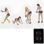 ATLANTIC 1/64 scale, box-set 4 -car washer girls-