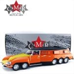 CMR 1/18 1972 citroen ds plr mille pattes michelin testcar, orange/black/yellow