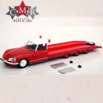 CMR 1/18 1970 citroen ds tissier car transporter, red/white