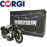 Corgi 1/12 triumph tr6 trophy weathered *the great escape*, black