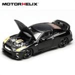 MOTORHELIX - 1/64 - NISSAN - GT-R R35 COUPE 2007 - BLACK