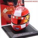 Magazine Model 1/5 - Spark M. Schumacher Ferrari #1 2nd USA GP Formula 1 World champion 2001  helmet