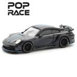 POP RACE 1/64 992 stinger gtr, carbon edition with blue line