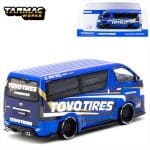 Tarmac 1/64 toyota hiace widebody *toyo tires*, blue/white - Image 2