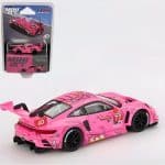 MINI GT 1/64 2024 porsche 911 992 gt3 r #77 ao racing road america, pink - Image 2