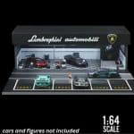 Black Box Diorama 1/64 diorama *lamborghini garage with light*, white/black