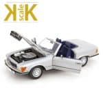 KK SCALE 1/12 1985 mercedes benz 450 sl r107 europe, silver - Image 3