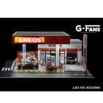 American Diorama 1/64 japan gas station diorama with led lights