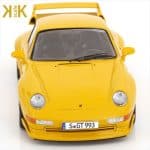 KK SCALE 1/18 1996 porsche 911 993 gt2 with bbs-rims, yellow - Image 2