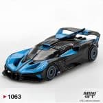 Mini GT 1/64 BUGATTI BOLIDE PRESENTATION BLACK AND BLUE 2024