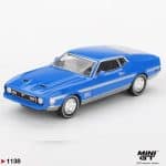 Mini GT 1/64  FORD MUSTANG MACH 1 GRABBER BLUE 1971