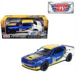 Motor Max 1/24 2018 dodge challenger srt hellcat widebody #284, blue/yellow/white