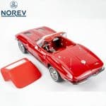 NOREV 1/18 1963 chevrolet corvette sting ray cabriolet, riverside red - Image 3