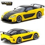TARMAC 1/64 mazda rx-7 veilside fortune7, yellow/black