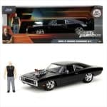 JADA 1/24 1970 Dom And Dodge Charger R/T - Fast and Furious -  Black With Figure