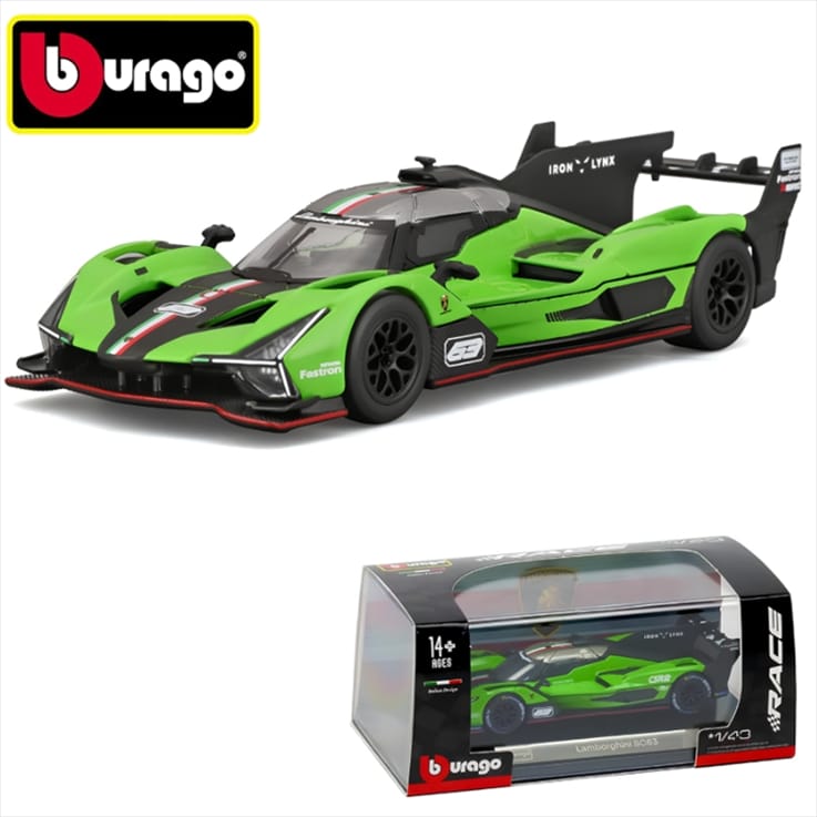 BURA18-60057L.jpg Bburago - 1/43 LAMBORGHINI - SC63 3.8L V8 TURBO TEAM LAMBORGHINI IRON LYNX N 63 24h LE MANS - Image 1