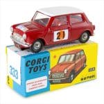 Corgi 1/43 AUSTIN - SEVEN MINI N 21 RALLY RAC INTERNATIONAL 1966 TONY FALL - MIKE WOOD - RED WHITE