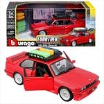 Bburago 1/24 bmw m3 with rack basket, red