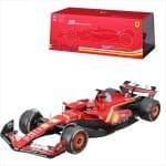 Bburago 1/24 2024 ferrari sf-24 #16 charles leclerc with helmet, red