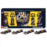 Bburago 1/43 set of 4 world champion set max verstappen, red bull colours