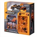 Bburago 1/43 2024 mclaren mcl38 #4 lando norris- pit pass set, orange/black