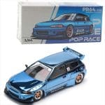 POP RACE 1/64 pandem civic eg6, blue chrome