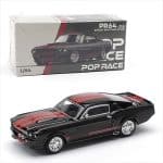 POP RACE 1/64 shelby mustang gt500, dark chrome/red