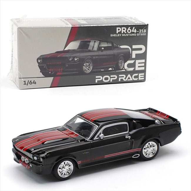 PR640218.jpg POP RACE 1/64 shelby mustang gt500, dark chrome/red - Image 1