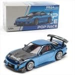 POP RACE 1/64 mazda rx7 re-amemiya widebody, blue chrome
