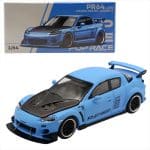 POP RACE 1/64 mazda rx-8 re-amemiya, light blue