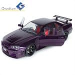 SOLIDO 1/18 1999 nissan skyline r34 gt-r z tune, midnight purple