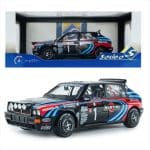 SOLIDO 1/18 1990 lancia delta hf int. tri. to biason a. sacco monte carlo, black/red/blue - Image 3