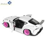SOLIDO 1/18 2025 toyota gr supra liberty walk body kit, white/pink - Image 3