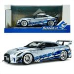 SOLIDO 1/43 2020 nissan gt-r r35 liberty walk silhouette, silver/blue