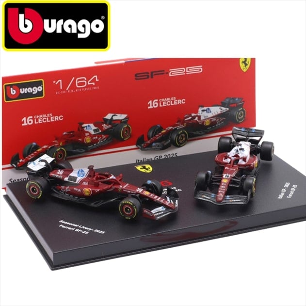 BURA18-56807-16.jpg Bburago FERRARI 1/64 SET F1 2X SF-25 TEAM - Image 1