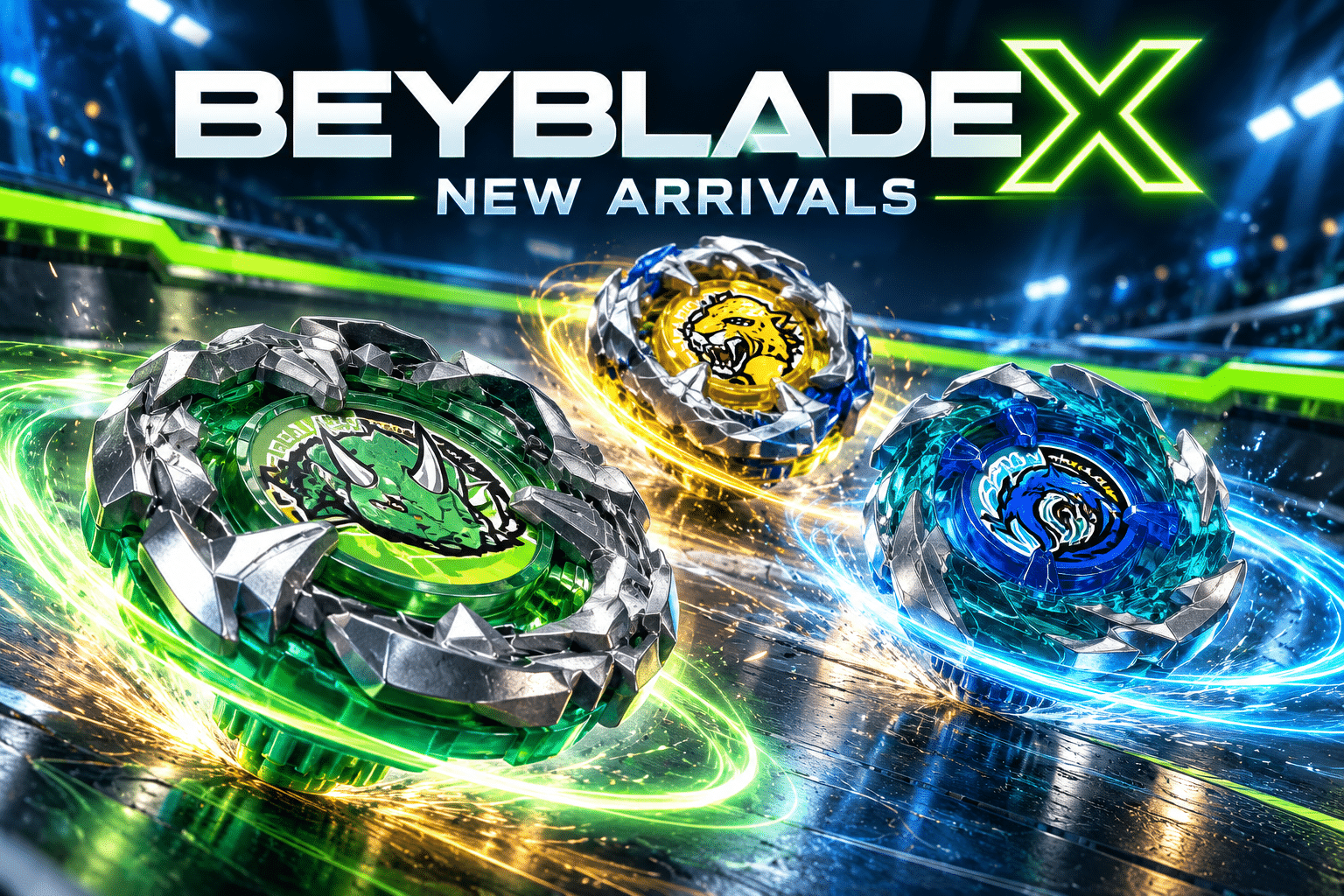 Beyblade X new arrivals: Ridge Triceratops, Seize Jaguar and Hurricane Enlil