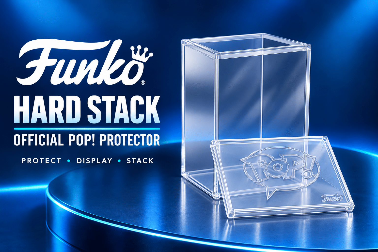 Funko Hard Stack — Official Pop! Protector transparent display case with removable lid