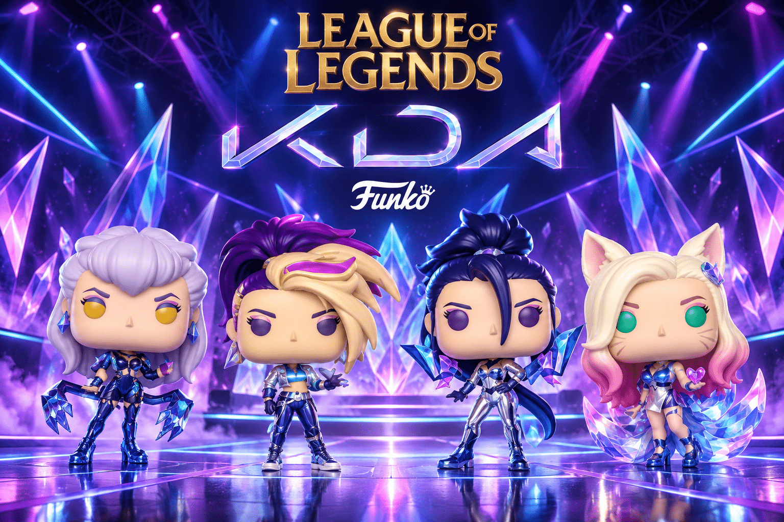 League of Legends K/DA Funko Pop — Evelynn, Akali, Kai’Sa and Ahri